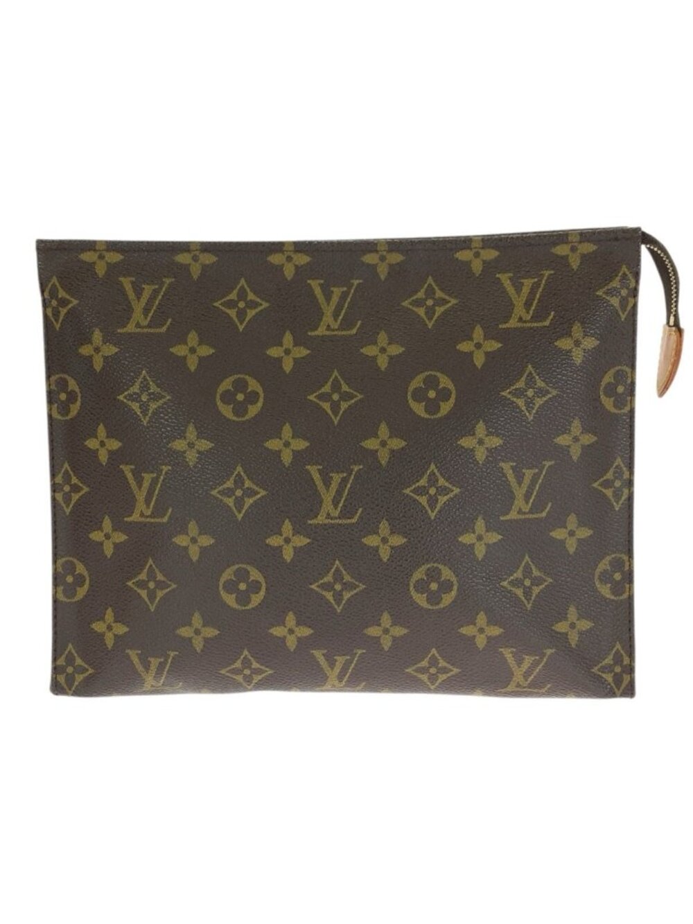 Louis Vuitton Monogram Poche Toilet 26 Brown Gold Clutch